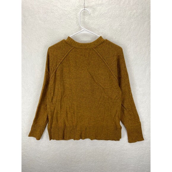 J.Crew Cable Knit Pointelle Sweater Women’s Size M Brown 100% Wool Crewneck - Picture 7 of 7